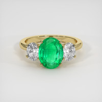 2.39 Ct. Emerald Ring, 18K Yellow Gold 1