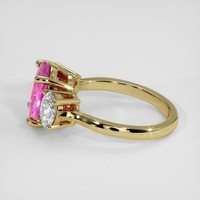 3.09 Ct. Pink Sapphire Ring, 18K Yellow Gold 4
