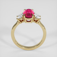 2.13 Ct. Pinkish Red Ruby Ring, 18K Yellow Gold 3