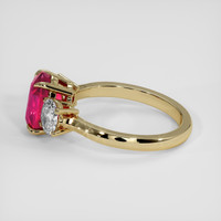 2.13 Ct. Pinkish Red Ruby Ring, 18K Yellow Gold 4