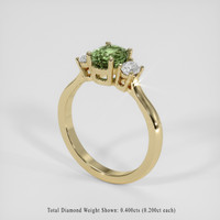 1.73 Ct. Green Sapphire Ring, 18K Yellow Gold 2