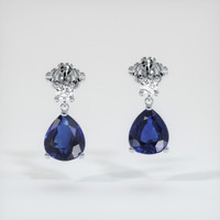 <span>1.94</span>&nbsp;<span class="tooltip-light">Ct.Tw.<span class="tooltiptext">Total Carat Weight</span></span> Sapphire Earrings, Platinum 950 1