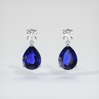 <span>3.82</span>&nbsp;<span class="tooltip-light">Ct.Tw.<span class="tooltiptext">Total Carat Weight</span></span> Sapphire Earrings, Platinum 950 1