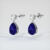 <span>3.82</span>&nbsp;<span class="tooltip-light">Ct.Tw.<span class="tooltiptext">Total Carat Weight</span></span> Sapphire Earrings, Platinum 950 3