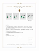 Emerald Earrings 0.71 Ct.Tw.Total Carat Weight, Platinum 950 Appraisal