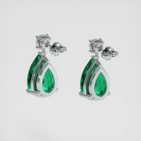 <span>9.02</span>&nbsp;<span class="tooltip-light">Ct.Tw.<span class="tooltiptext">Total Carat Weight</span></span> Emerald Earrings, Platinum 950 4