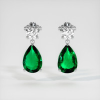 Emerald Earrings 2.53 Ct.Tw.Total Carat Weight, Platinum 950 Preview