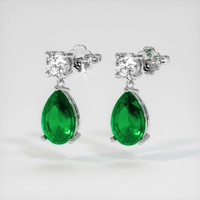 Emerald Earrings 2.53 Ct.Tw.Total Carat Weight, Platinum 950 Preview