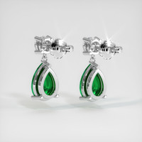 Emerald Earrings 2.53 Ct.Tw.Total Carat Weight, Platinum 950 Preview