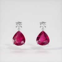 <span>3.94</span>&nbsp;<span class="tooltip-light">Ct.Tw.<span class="tooltiptext">Total Carat Weight</span></span> Gemstone Earrings, Platinum 950 1