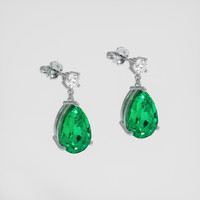 <span>6.08</span> <span class="tooltip-light">Ct.Tw.<span class="tooltiptext">Total Carat Weight</span></span> Emerald Earrings, Platinum 950 3