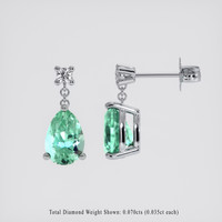 <span>1.33</span> <span class="tooltip-light">Ct.Tw.<span class="tooltiptext">Total Carat Weight</span></span> Emerald Earrings, Platinum 950 2