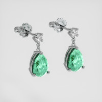 <span>1.33</span> <span class="tooltip-light">Ct.Tw.<span class="tooltiptext">Total Carat Weight</span></span> Emerald Earrings, Platinum 950 3