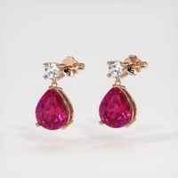 <span>3.94</span>&nbsp;<span class="tooltip-light">Ct.Tw.<span class="tooltiptext">Total Carat Weight</span></span> Gemstone Earrings, 14K Rose Gold 3