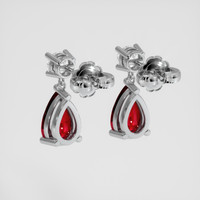 <span>1.16</span>&nbsp;<span class="tooltip-light">Ct.Tw.<span class="tooltiptext">Total Carat Weight</span></span> Ruby Earrings, 14K White Gold 4