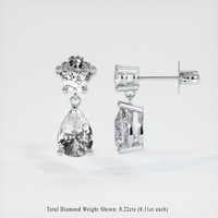 <span>1.66</span>&nbsp;<span class="tooltip-light">Ct.Tw.<span class="tooltiptext">Total Carat Weight</span></span> Sapphire Earrings, 14K White Gold 2
