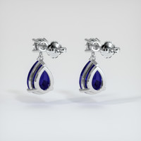 <span>3.82</span>&nbsp;<span class="tooltip-light">Ct.Tw.<span class="tooltiptext">Total Carat Weight</span></span> Sapphire Earrings, 14K White Gold 4