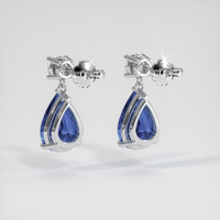 <span>3.01</span>&nbsp;<span class="tooltip-light">Ct.Tw.<span class="tooltiptext">Total Carat Weight</span></span> Sapphire Earrings, 14K White Gold 4