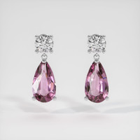 3.48 Ct.Tw. Gemstone Earrings, 14K White Gold 1