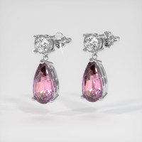 3.48 Ct.Tw. Gemstone Earrings, 14K White Gold 3
