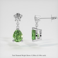 <span>2.20</span>&nbsp;<span class="tooltip-light">Ct.Tw.<span class="tooltiptext">Total Carat Weight</span></span> Gemstone Earrings, 14K White Gold 2