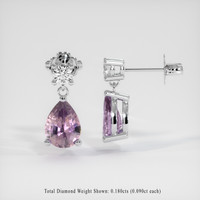 <span>1.41</span>&nbsp;<span class="tooltip-light">Ct.Tw.<span class="tooltiptext">Total Carat Weight</span></span> Sapphire Earrings, 14K White Gold 2
