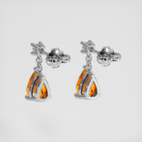<span>1.95</span> <span class="tooltip-light">Ct.Tw.<span class="tooltiptext">Total Carat Weight</span></span> Orange Spessartite Garnet Earrings, 14K White Gold 4