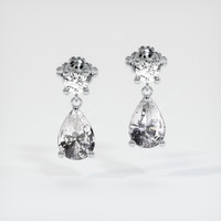 <span>1.66</span>&nbsp;<span class="tooltip-light">Ct.Tw.<span class="tooltiptext">Total Carat Weight</span></span> Sapphire Earrings, 18K White Gold 1