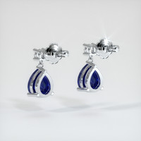 <span>1.94</span>&nbsp;<span class="tooltip-light">Ct.Tw.<span class="tooltiptext">Total Carat Weight</span></span> Sapphire Earrings, 18K White Gold 4