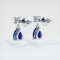2.54 Ct.Tw. Blue Sapphire Earrings, 18K White Gold 4