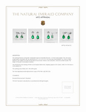 Emerald Earrings 1.12 Ct.Tw.Total Carat Weight, 18K White Gold Appraisal