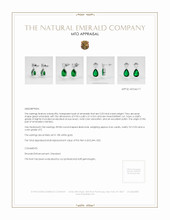 Emerald Earrings 2.53 Ct.Tw.Total Carat Weight, 18K White Gold Appraisal