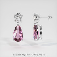 3.48 Ct.Tw. Gemstone Earrings, 18K White Gold 2