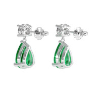 <span>1.55</span>&nbsp;<span class="tooltip-light">Ct.Tw.<span class="tooltiptext">Total Carat Weight</span></span> Emerald Earrings, 18K White Gold 4