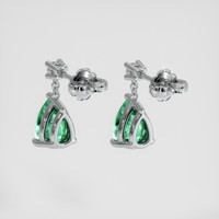 <span>1.33</span>&nbsp;<span class="tooltip-light">Ct.Tw.<span class="tooltiptext">Total Carat Weight</span></span> Emerald Earrings, 18K White Gold 4
