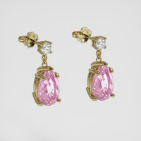 <span>5.20</span> <span class="tooltip-light">Ct.Tw.<span class="tooltiptext">Total Carat Weight</span></span> Purplish Pink Kunzite Earrings, 14K Yellow Gold 3