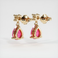 <span>2.22</span>&nbsp;<span class="tooltip-light">Ct.Tw.<span class="tooltiptext">Total Carat Weight</span></span> Sapphire Earrings, 14K Yellow Gold 4