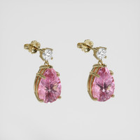<span>7.53</span> <span class="tooltip-light">Ct.Tw.<span class="tooltiptext">Total Carat Weight</span></span> Pink Topaz Earrings, 14K Yellow Gold 3