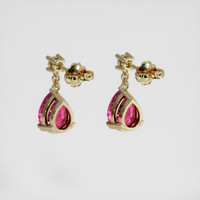 <span>2.60</span> <span class="tooltip-light">Ct.Tw.<span class="tooltiptext">Total Carat Weight</span></span> Purplish Red Garnet Earrings, 18K Yellow Gold 4