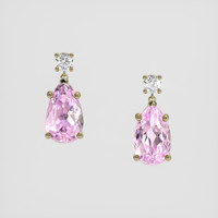 <span>5.20</span>&nbsp;<span class="tooltip-light">Ct.Tw.<span class="tooltiptext">Total Carat Weight</span></span> Purplish Pink Kunzite Earrings, 18K Yellow Gold 1