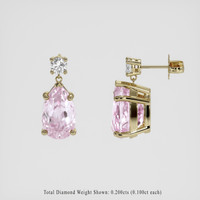 <span>5.20</span>&nbsp;<span class="tooltip-light">Ct.Tw.<span class="tooltiptext">Total Carat Weight</span></span> Purplish Pink Kunzite Earrings, 18K Yellow Gold 2