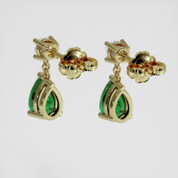 <span>0.87</span> <span class="tooltip-light">Ct.Tw.<span class="tooltiptext">Total Carat Weight</span></span> Emerald Earrings, 18K Yellow Gold 4