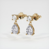 <span>1.66</span>&nbsp;<span class="tooltip-light">Ct.Tw.<span class="tooltiptext">Total Carat Weight</span></span> Sapphire Earrings, 18K Yellow Gold 3