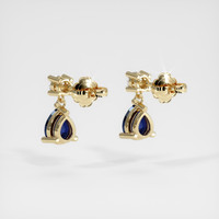 <span>1.38</span>&nbsp;<span class="tooltip-light">Ct.Tw.<span class="tooltiptext">Total Carat Weight</span></span> Sapphire Earrings, 18K Yellow Gold 4
