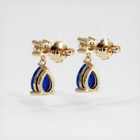 <span>2.54</span>&nbsp;<span class="tooltip-light">Ct.Tw.<span class="tooltiptext">Total Carat Weight</span></span> Sapphire Earrings, 18K Yellow Gold 4