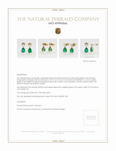 Emerald Earrings 2.26 Ct.Tw.Total Carat Weight, 18K Yellow Gold Appraisal