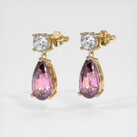 3.48 Ct.Tw. Gemstone Earrings, 18K Yellow Gold 3