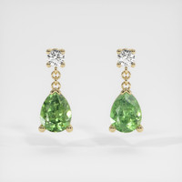 <span>2.20</span>&nbsp;<span class="tooltip-light">Ct.Tw.<span class="tooltiptext">Total Carat Weight</span></span> Gemstone Earrings, 18K Yellow Gold 1