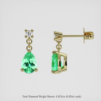 <span>0.73</span>&nbsp;<span class="tooltip-light">Ct.Tw.<span class="tooltiptext">Total Carat Weight</span></span> Emerald Earrings, 18K Yellow Gold 2