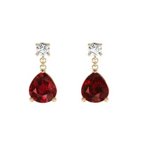 2.20 Ct.Tw. Ruby Earrings, 18K Yellow Gold 1